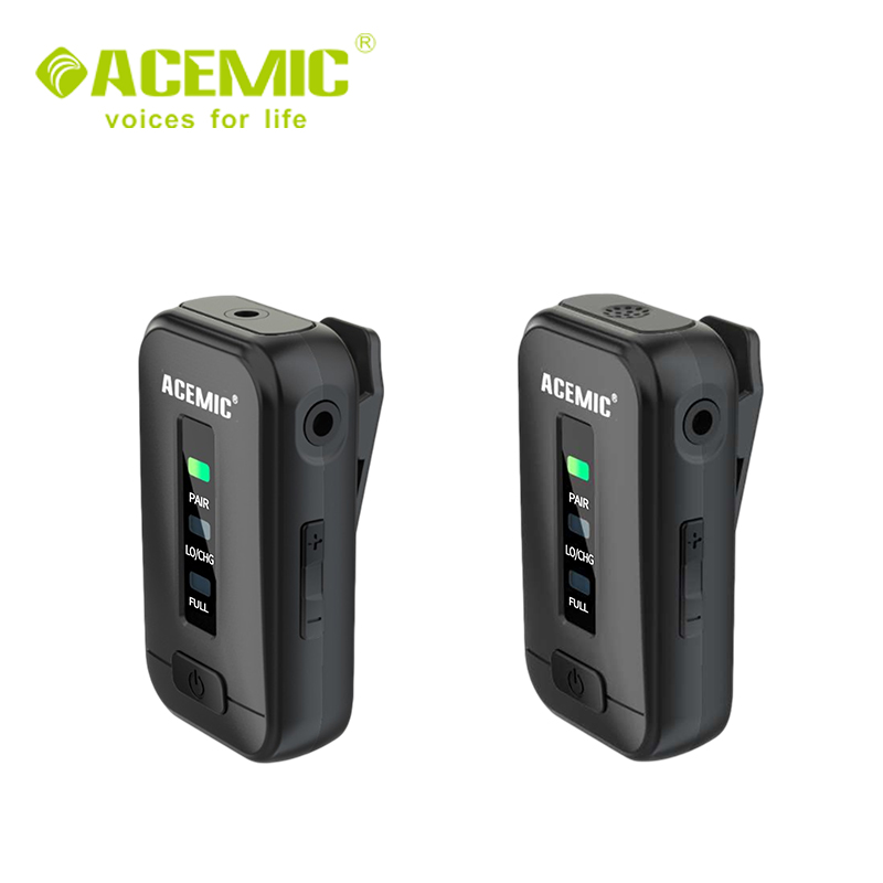 Портативная беспроводная петличная микрофонная система ACEMIC V1 2,4G, видеомикрофон для смартфонов, DSLR-камер