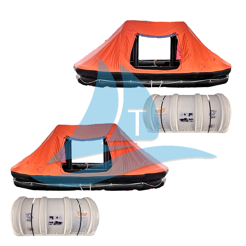 Cheap self inflating life raft 6 10 15 25 50 person liferaft for ship rescue liferaft