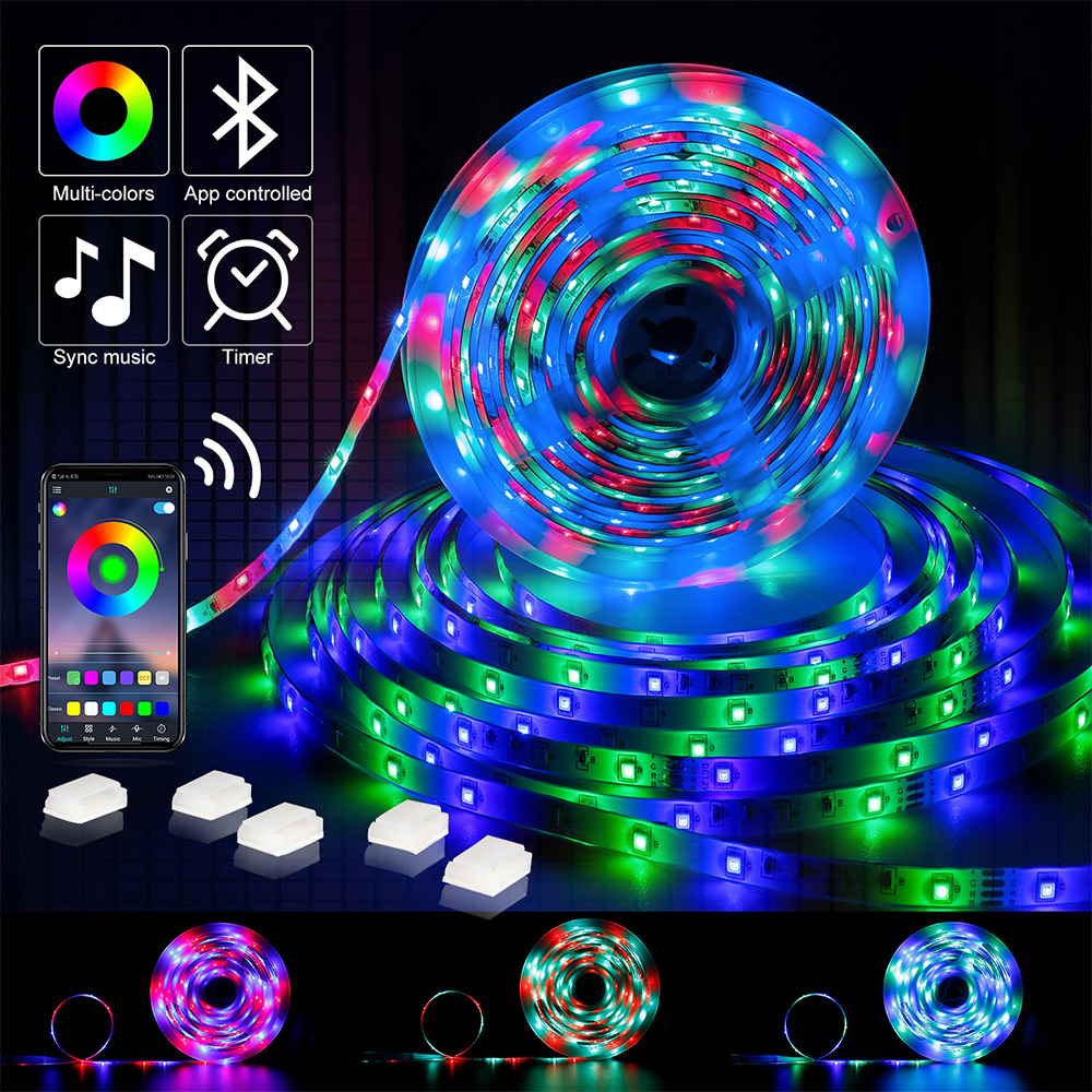 Умная Гибкая Водонепроницаемая светодиодная лента Vmax smart wifi/BT 5 10 м 10 м 2835 rgb для праздничного освещения