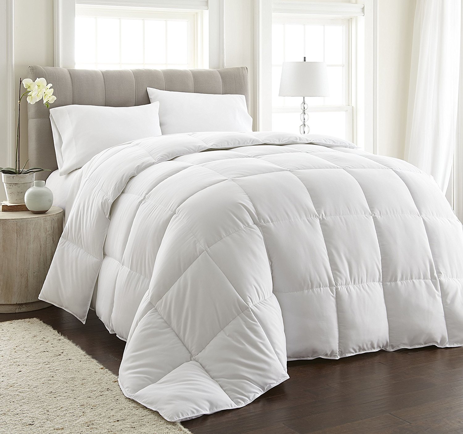 Luxurious 10.5 tog duck feather or quilt or duvet white goose feather down quilt