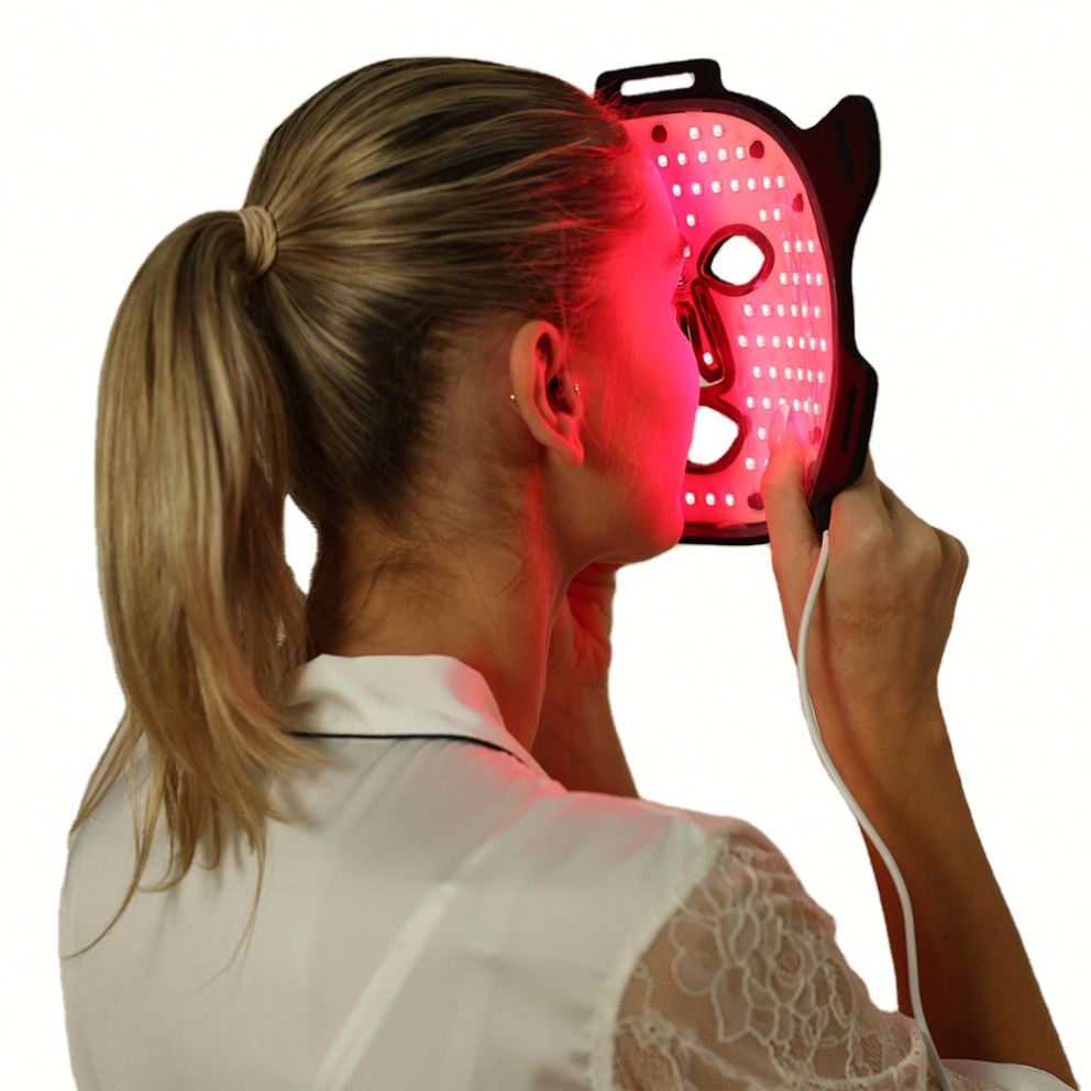 New Professional Mask Customised LOGO skin care Near Infrared Nir facial Photon Silicon Led Red Light Therapy Face And Neck Mask
