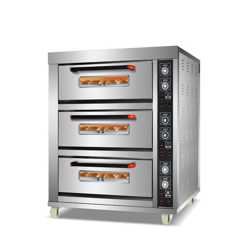 3 Layer 6 Trays Industrial Bread Cake Pizza Baking Ovens for Sale Commercial Electric Egg Tart Biscuit Cookie Bakery Oven