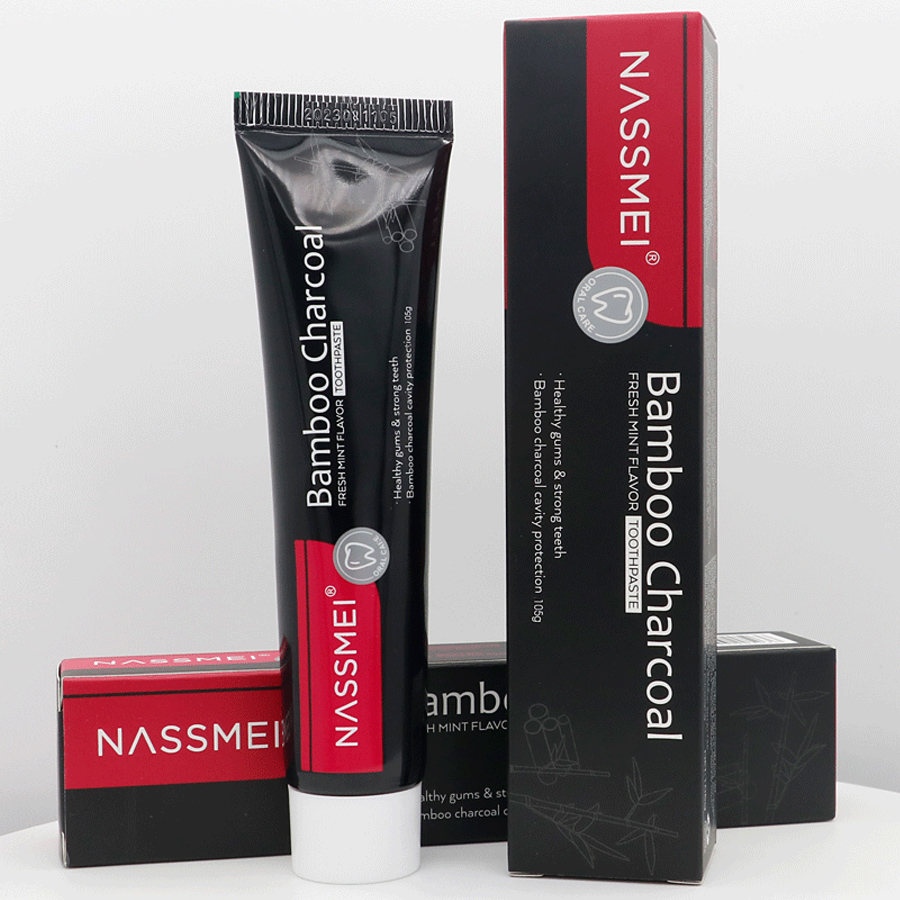 bamboo Charcoal toothpaste private label mint flavor without fluoride charcoal powder toothpaste OEM