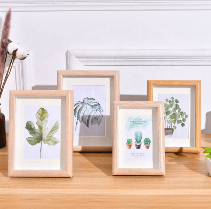High Quality Square Wholesale Beautiful Children Wooden Wood Wooden Girl Decorative Picture Photo Frame family