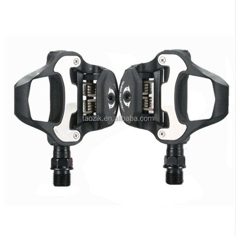 Taozik SPD KEO self lock lock-on Road Mountain bike Carbon Dual Side Clips with cleat Bike pedals