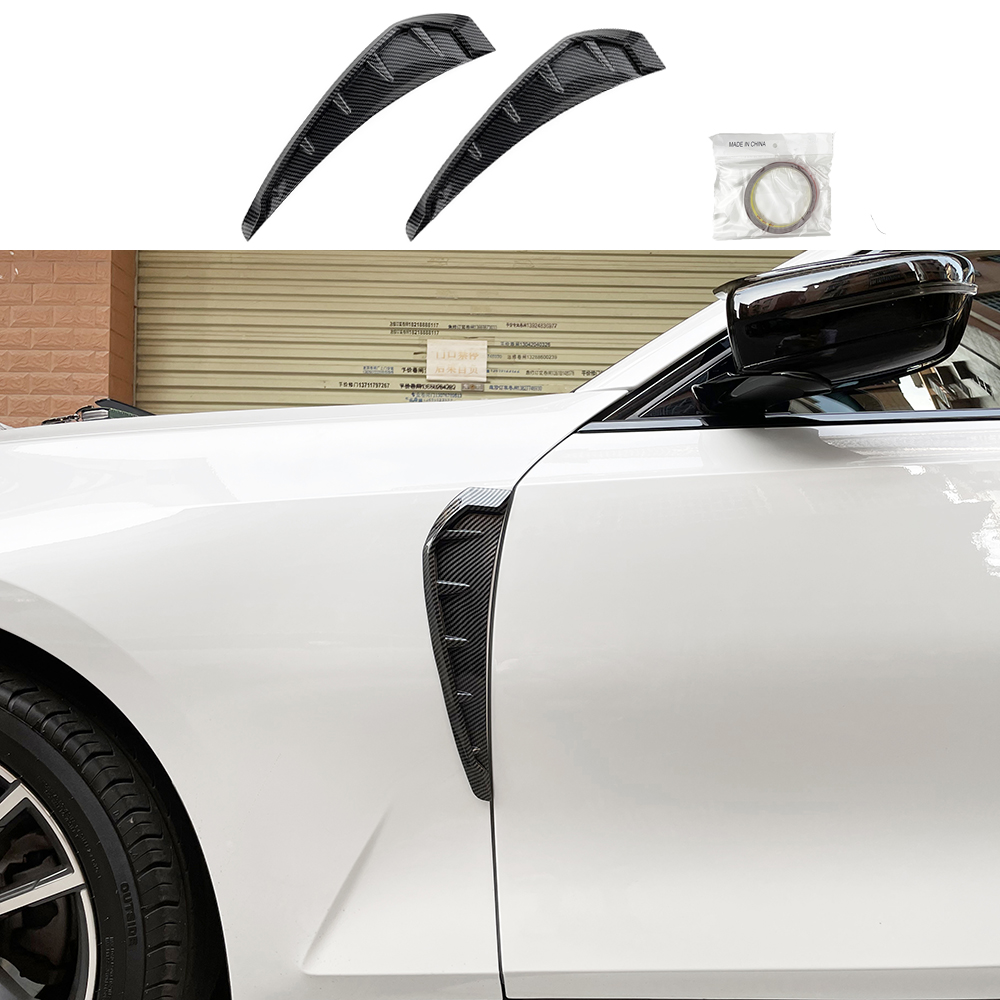 2 pcs Car Decoration Universal Carbon Fiber Protection Replacement Air Vent Trim Side Fender