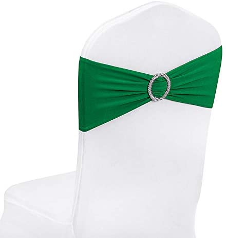 Stock items 50 PCS Spandex Chair Bands Stretch Chair Sashes Bows for Wedding Party Engagement Event Birthday Graduation Meeting