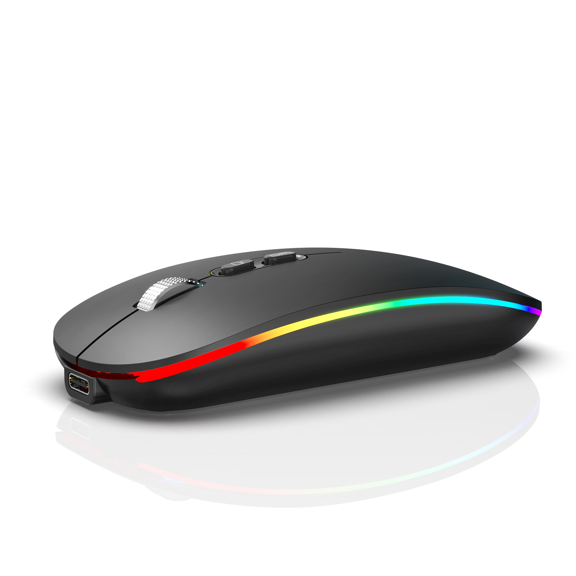 Ультратонкая беспроводная мышь HXSJ M103 2,4G, бесшумный дизайн, регулируемая Встроенная перезаряжаемая мышь 1600 точек/дюйм, точечная распродажа