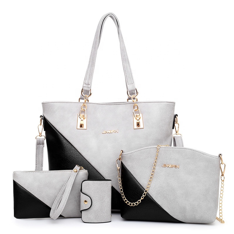 Лидер продаж цвет сращивания 4 шт. комплект высокой плотности tote Сумочка комплект