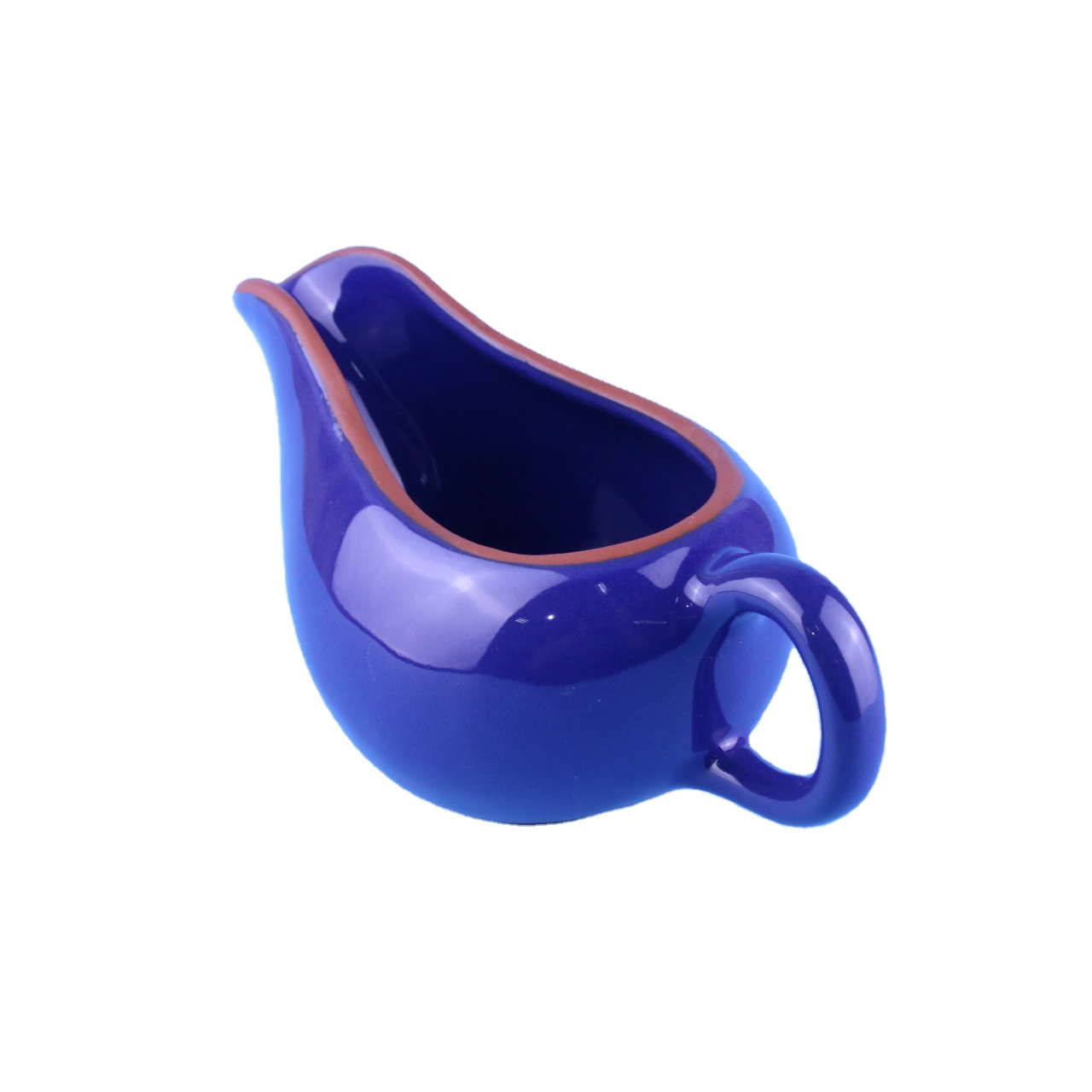Classical Design Creamer Pitcher with Handle, Coffee Milk Creamer Clay Jar