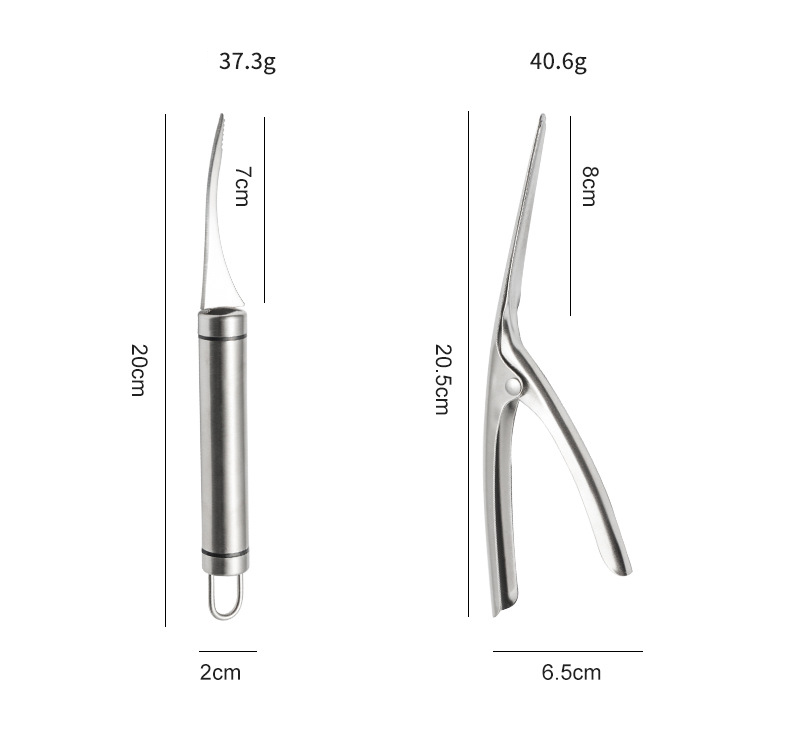 Spot wholesale 304 stainless steel shrimp peeler kitchen tools to clean shrimp intestines peeling shrimp shell artifact
