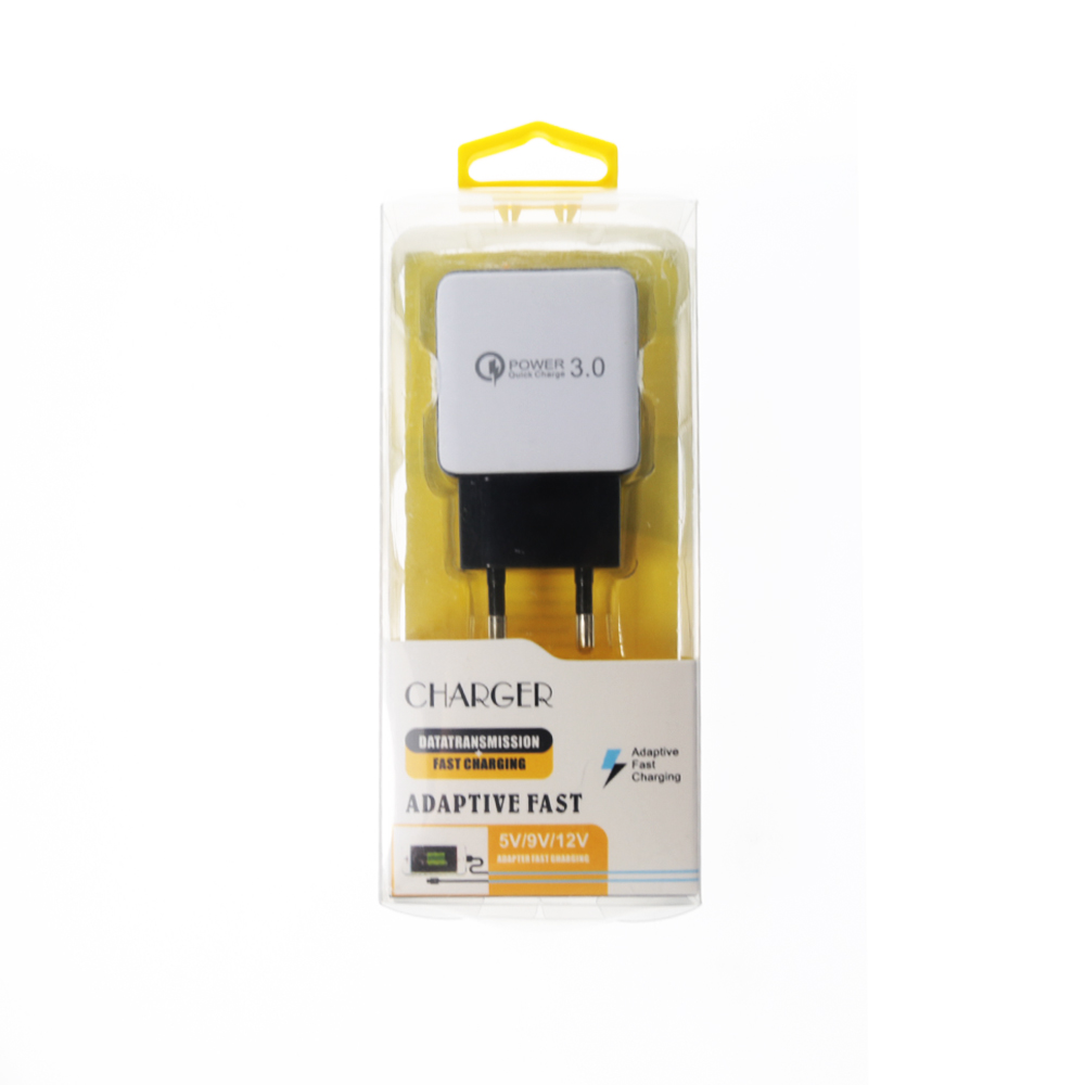 Белое высококачественное быстрое Сетевое зарядное устройство Qc3.0 для сотового телефона с европейской вилкой, Usb, Android, 5 В, 3 А