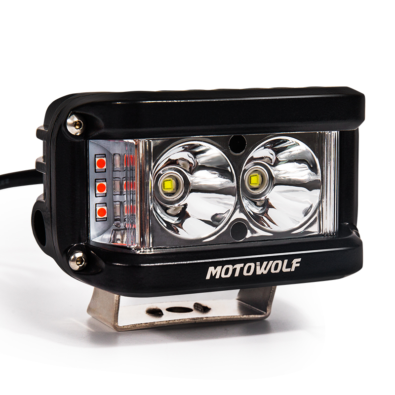 Motowolf полиции Strobe Light 25 Вт Подсветка лампа шарик светодиодная фара для мотоцикла