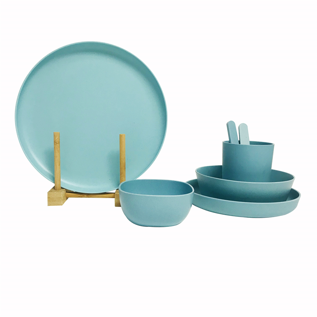 Cheap OEM melamine housewares dinner set wholesale fibre bamboo tableware for restaurant home school