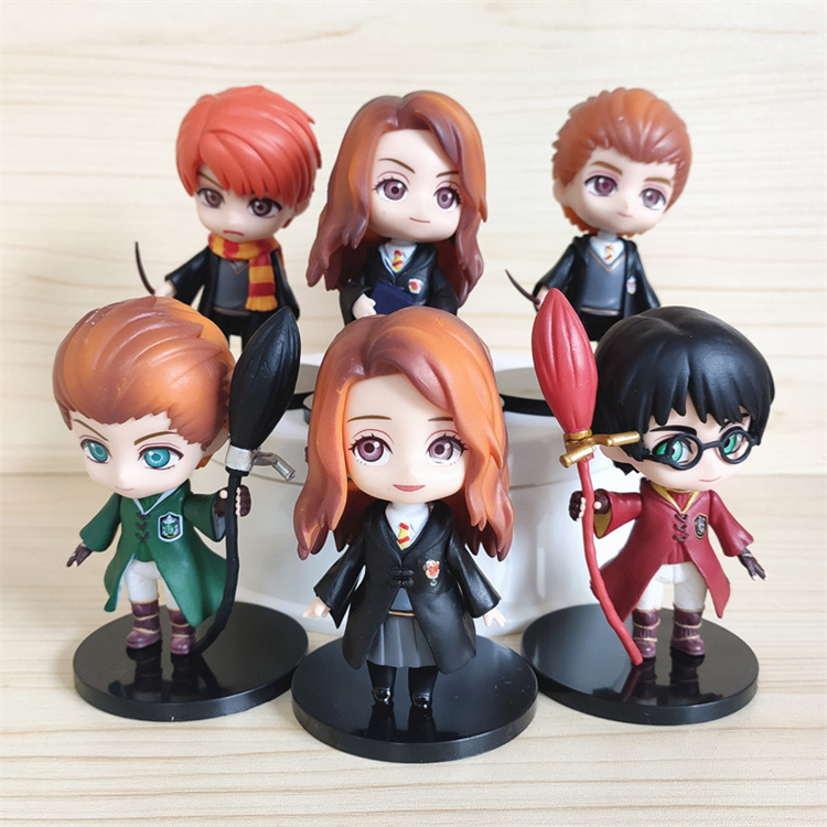 Wholesale 6pcs in set Q version Harry figure high quality pvc 10cm Potter action figure for gifts