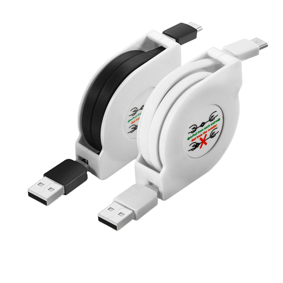 USB Type C Retractable Cable For Galaxy Note 10 Lite A51 A71 Xiaomi Redmi Note 8 Pro 8a Fast Charging Cable 1/2/3 Meter
