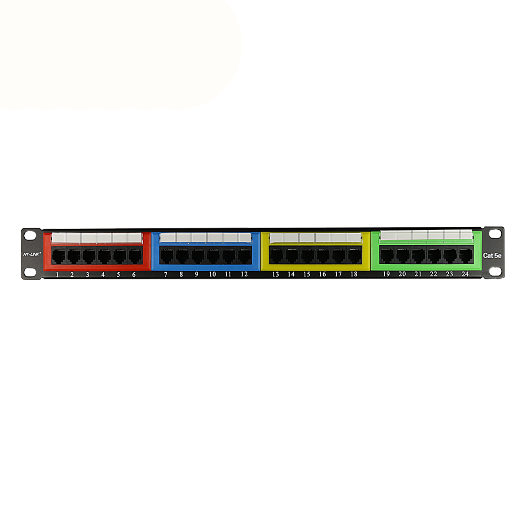 Cat6 19 дюймов 24 порта полной загрузке UTP красочные патч-панель
