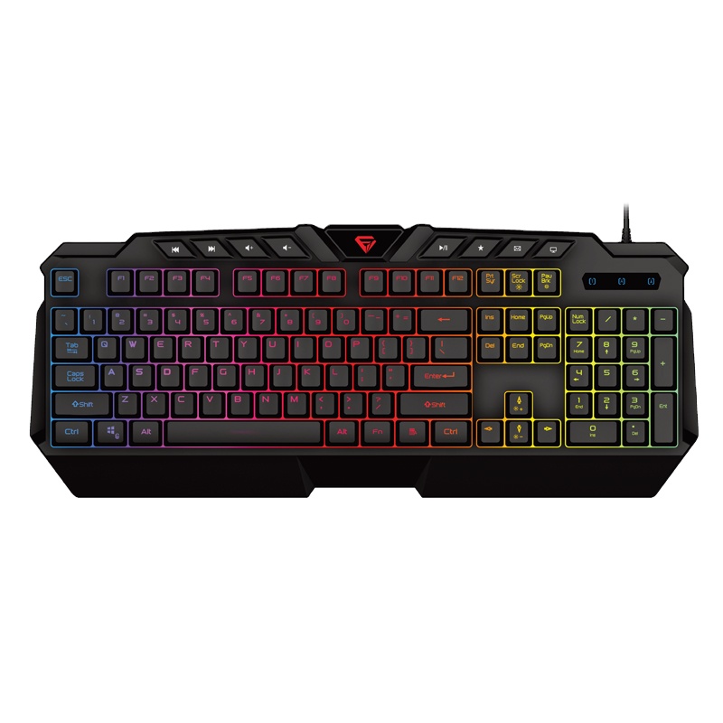 Провод usb-портами и светодиодным индикатором полный ключей Rgb подсветкой мембраны свет последние Oem цвета радуги Проводная клавиатура с подсветкой игровая клавиатура