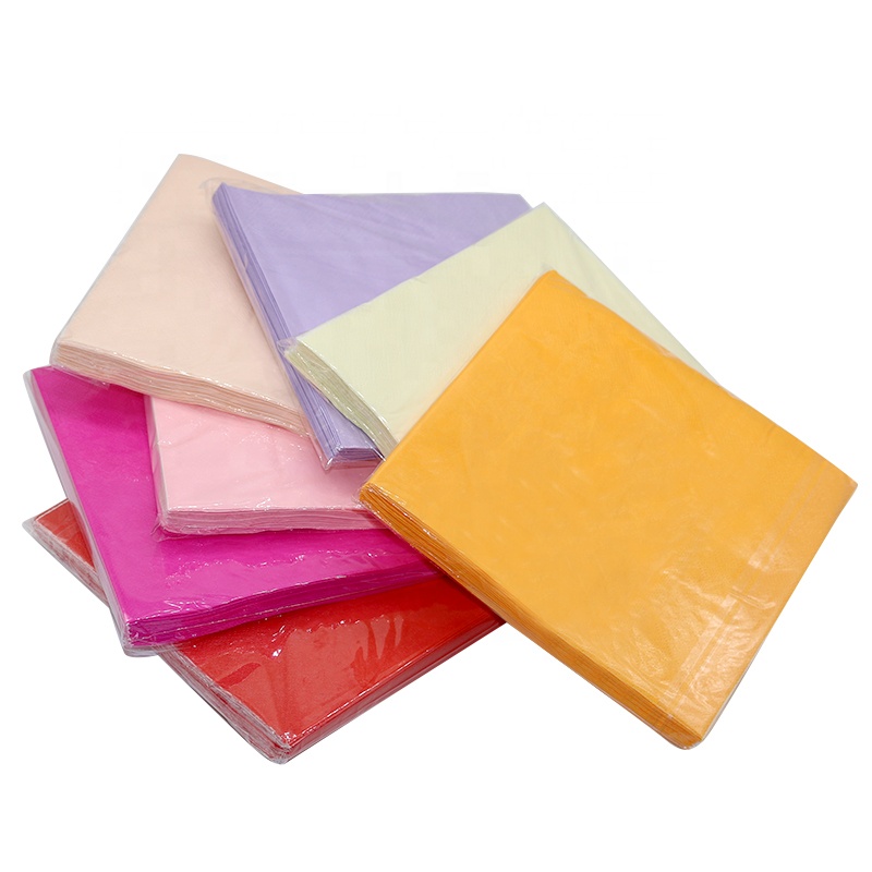 Оптовая торговля 33*33 см 2ply однотонные цвета на квадратном каблуке для вечеринки для бумажных салфеток