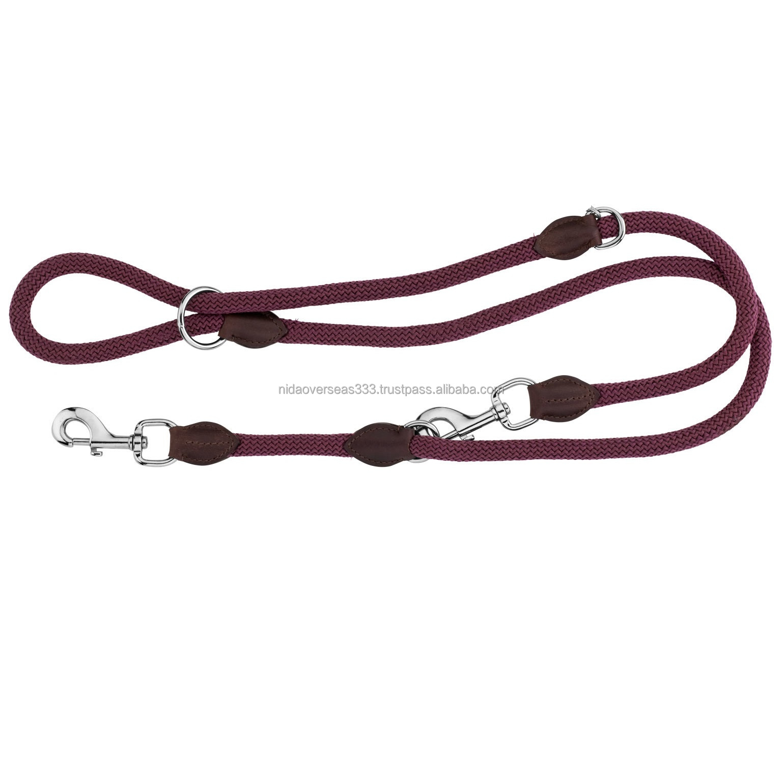 Dog Nylon Multifunction Double Clip Leash / lead - red Dog Lead Rope dog accessories/Dog Collar