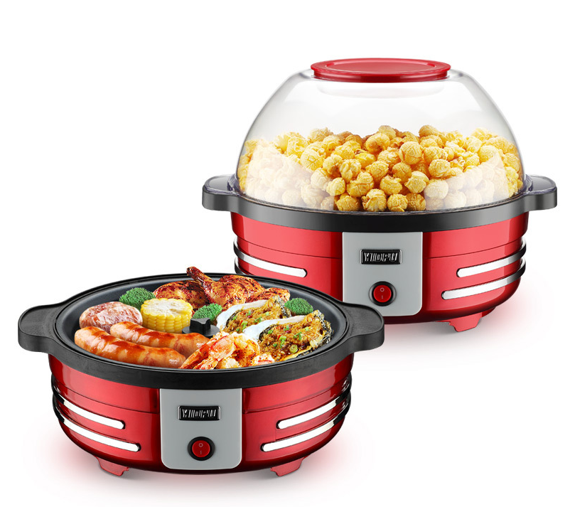 Wholesale Mini Electric Popcorn Making Machine Electric Home Popcorn Maker BBQ Maker With Cover