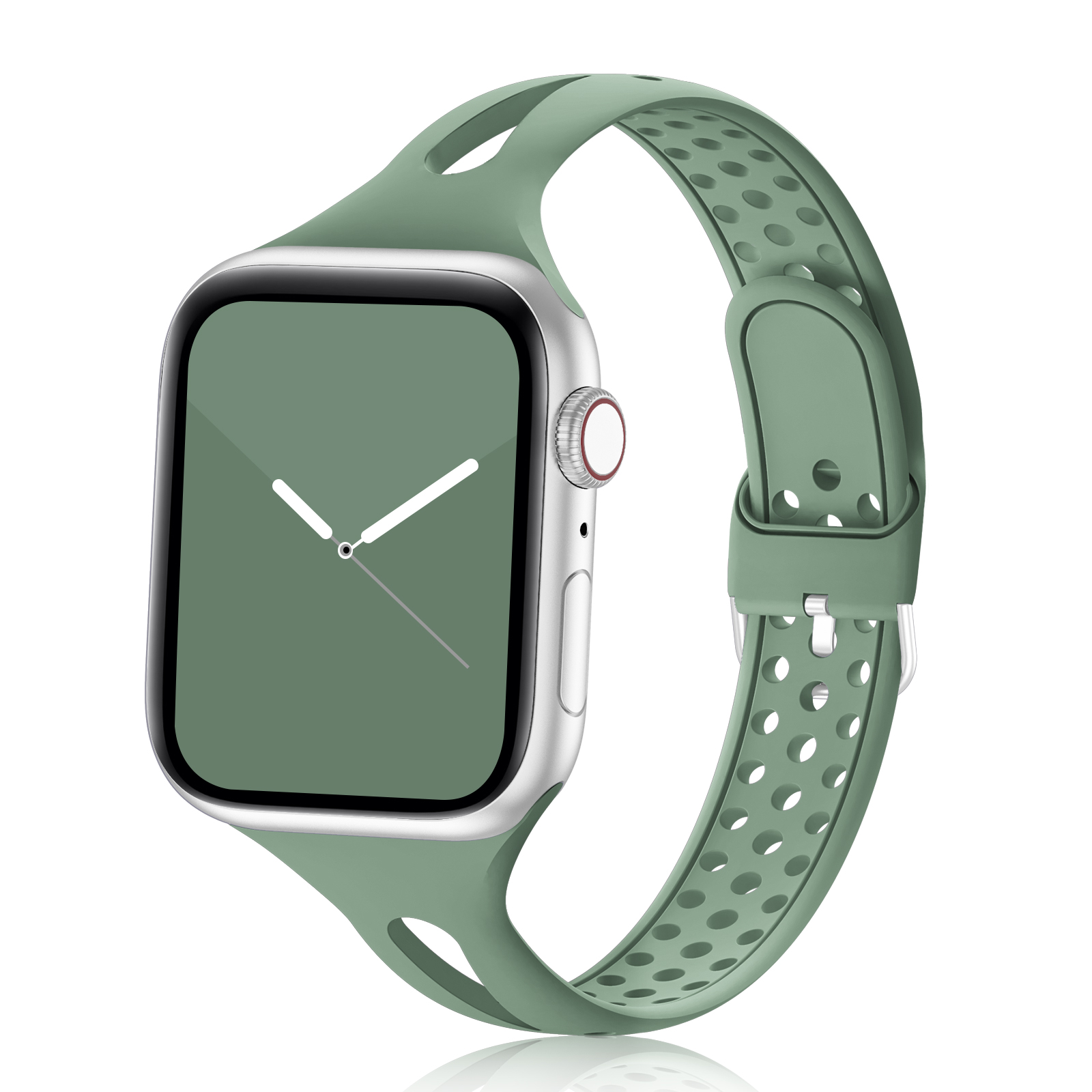 Спортивный мягкий тонкий силиконовый ремешок для apple watch band iWatch Series SE 6 5 4 3 2 1