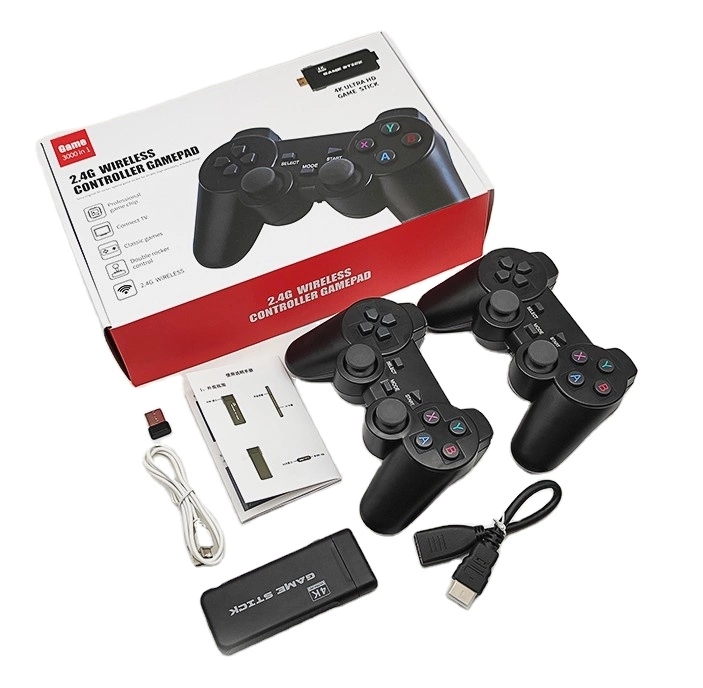 U8 игровой джойстик 4K HD TV видеоигра-ключ PS1 эмуляторы двойной 2,4G беспроводной геймпад контроллер 3D игровая консоль