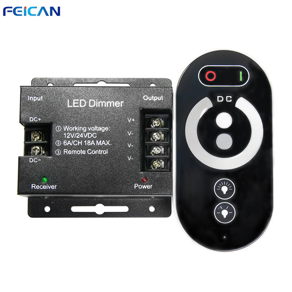 CE ROSH DC12V 24V 216W 288W RF сенсорный диммер с сенсорным управлением, Одноцветный контроллер