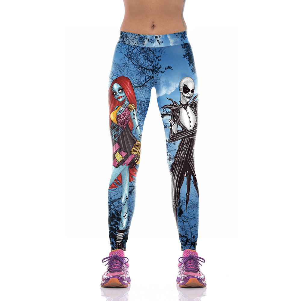 Wholesale Women Halloween 3D digital printing legging fitness yoga pants quick dry seamless yoga legging