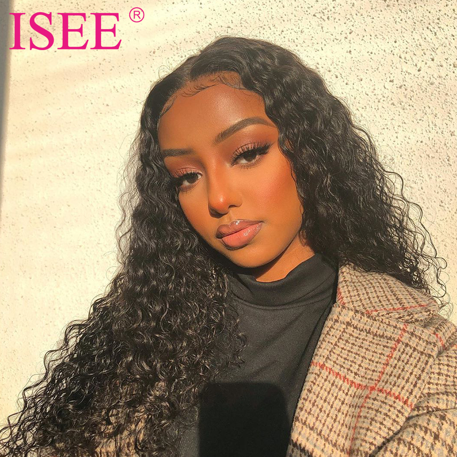 ISEE HAIR 13X6 пучки длинные настоящие поставщики кудрявые пальцы 30 32 40 дюймов бразильские человеческие волосы глубокая волна кружевной передний парик