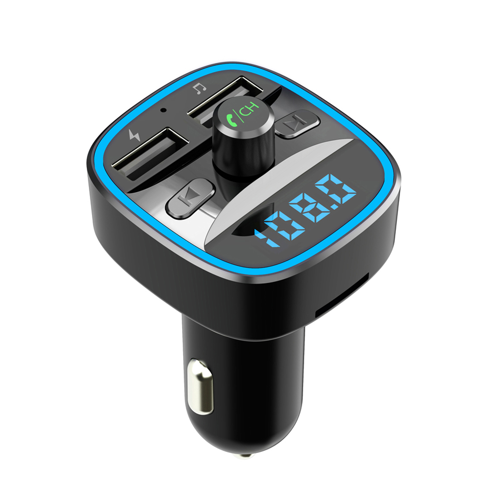 FM Transmitter BT Car Kit Handsfree Calling Auto BT 5.0 Car MP3 Player 2.4A Quick Charge USB Car Charger