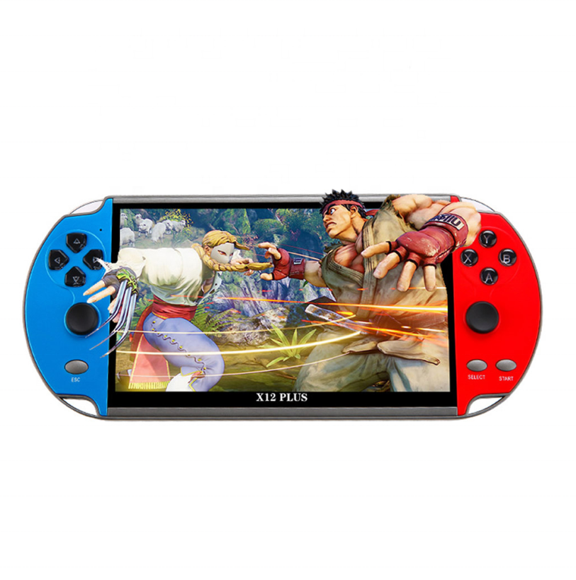 Игровая консоль X12 Plus в стиле ретро, Игровая приставка с классическими играми детства, 7 дюймов, 64 бита, 16 Гб встроенной памяти, для Psp