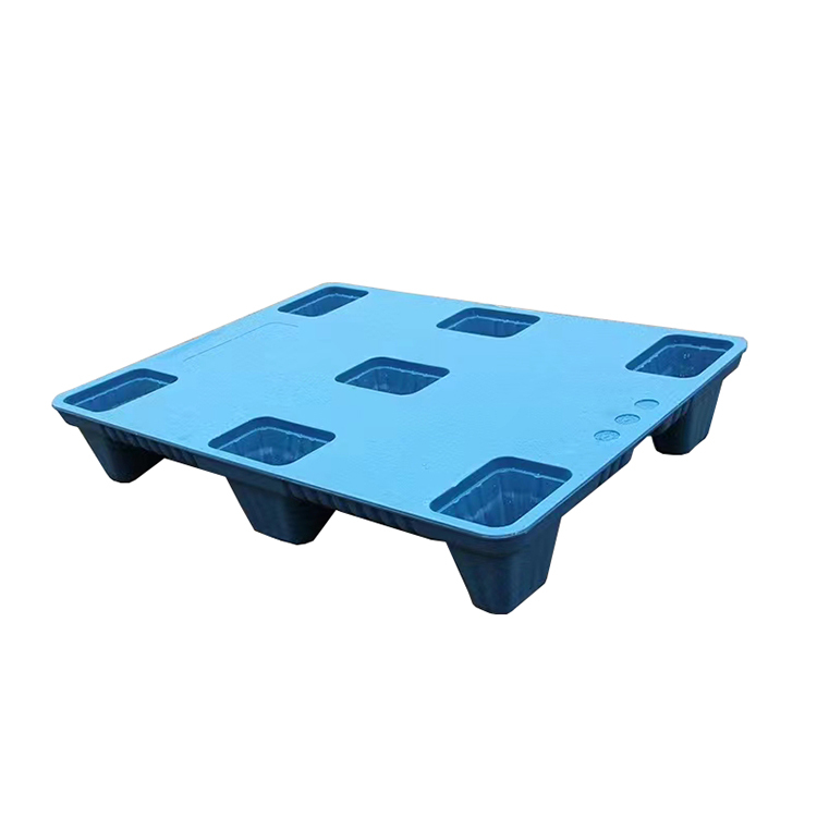Industrial 4 Way Stackable Blow Moulded 9 Feet Nestable Euro Plastic Pallet 800*600*130mm