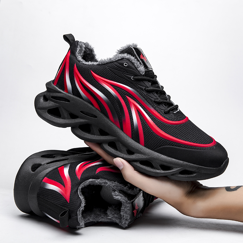 Мужские беговые кроссовки Blade sole с рисунком пламени, модные трендовые мужские кроссовки