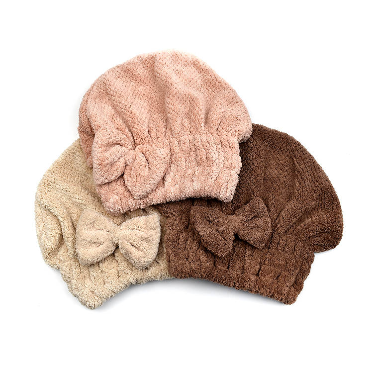 Coral fleece shower cap soft hair drying towel super absorbent hair drying cap for women