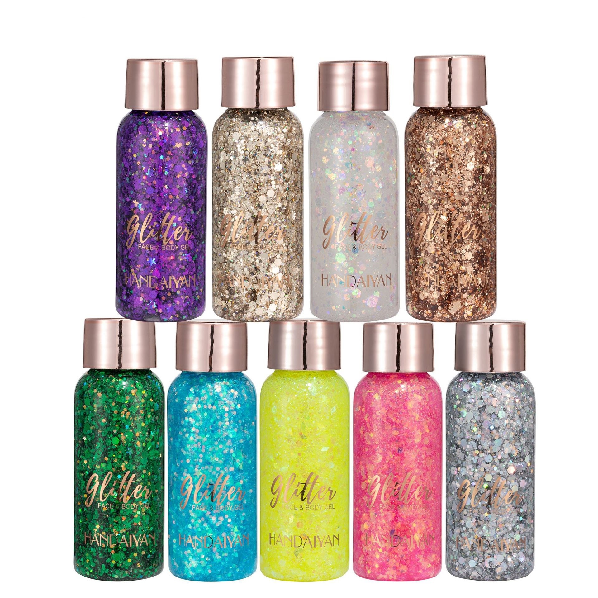Wholesales festival party facial glitter gel Christmas sequin creamy glitter for face and body gel eye lip body gel glitter