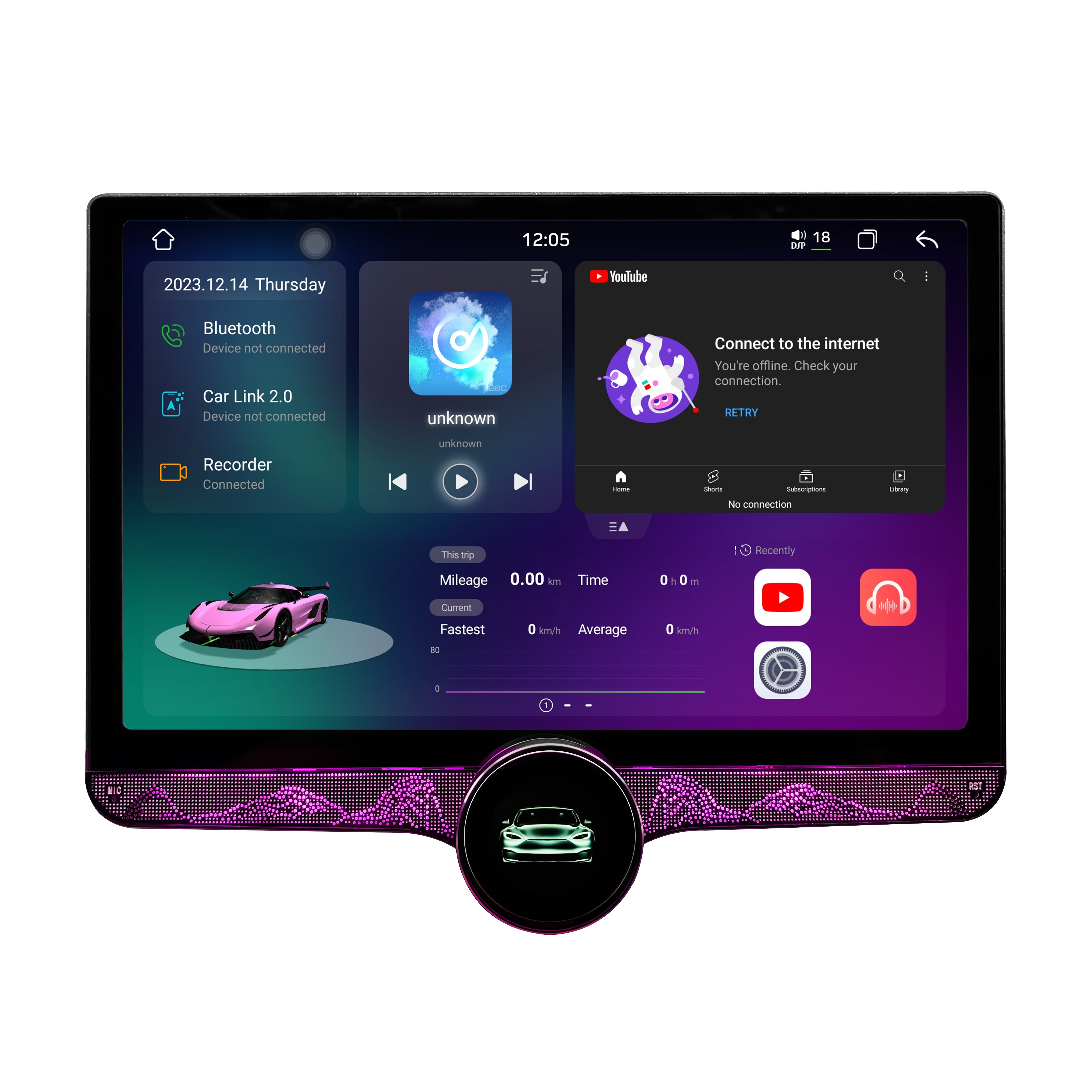 8-Core Portable Car Radio 11.5 Inch Large LCD Screen 2+32GB GPS DSP Functions Double-Knob & Diamond 2K Car Accessories
