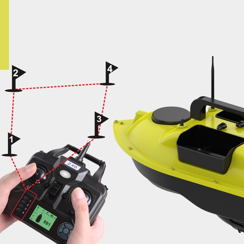 high quality three hoppers GPS positioning remote control smart automatic returning fishing bait boat