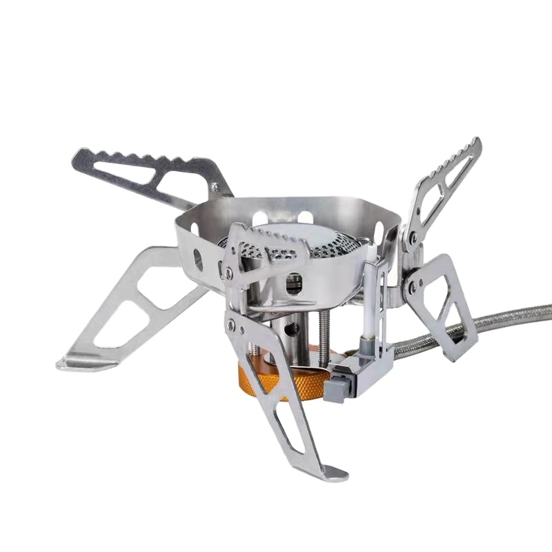 Best Selling Outdoor Stove Head Split Camp Gas Stove Windproof Portable Stove Head Wildfire Split Gas Furnace