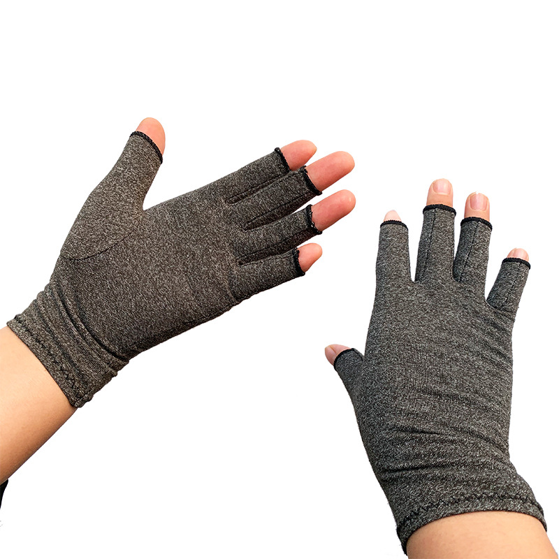 Women Men Arthritis Compression Gloves RSI Carpal Tunnel Rheumatiod Tendonitis Fingerless Gloves for Computer Typing Daily