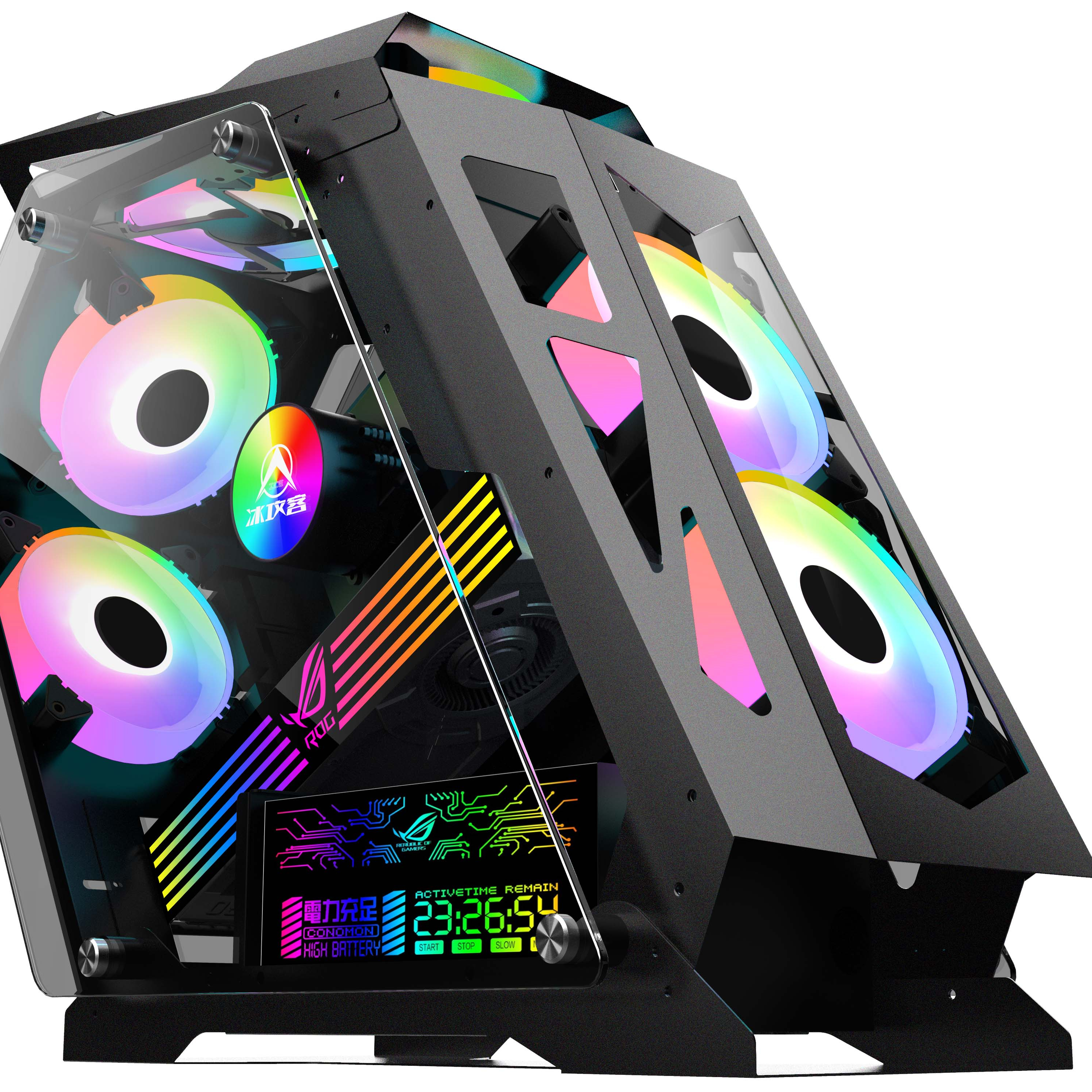 Закаленное стекло для бара E-sport Интернет-кафе с цветовой моделью RGB свет игровая компьютерный корпус блок питания ATX M-ATX игра кафе