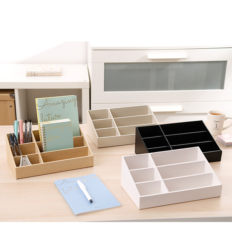Cardboard Desk Accessories Organizer Office Desk Organizer with Pencil Holder