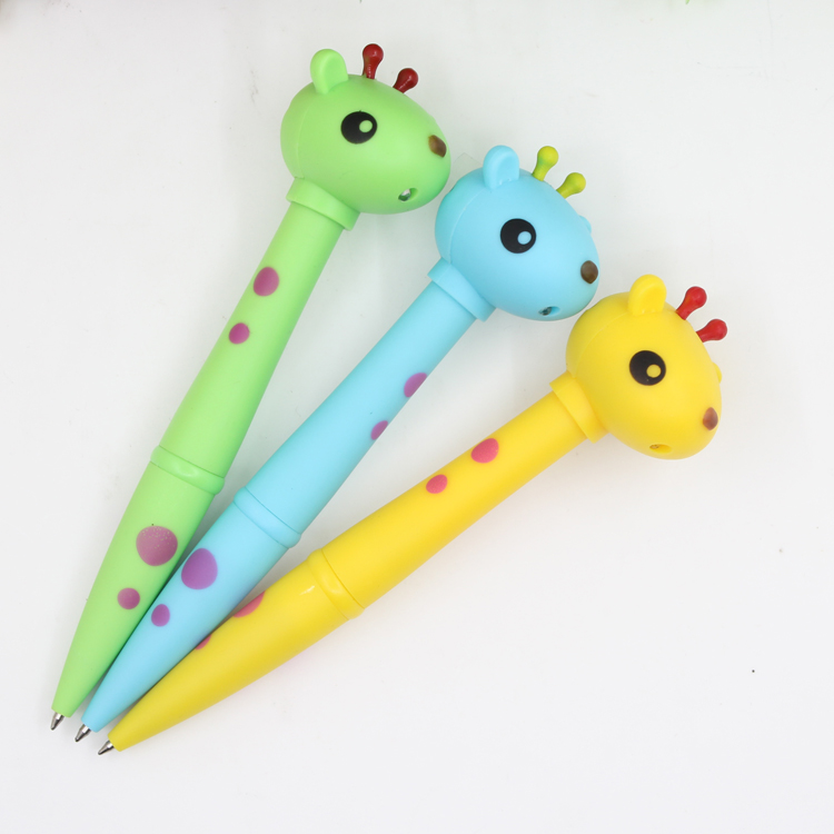 Giraffe pen with led light and sound, Novelty ballpoint pen , cute ballpoint pen