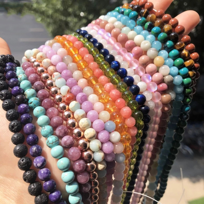 8mm round gemstone beads Crystal Quartz Stone ,phoenix stone beads, Gem Stone Beads for making mala beads