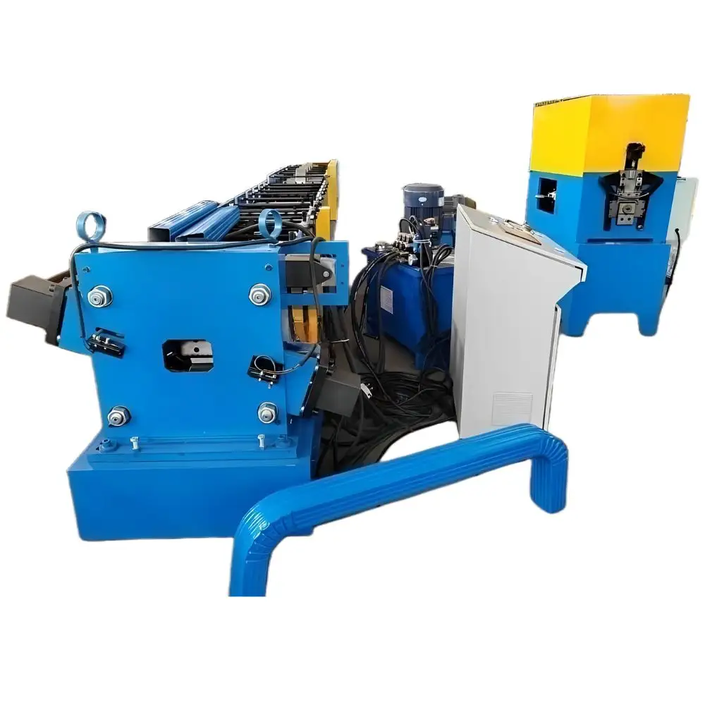 PPGI GI Aluminium Square Rectangular Round Downspout Pipe Roll Forming Machine with Separated Curving Seaming Machine