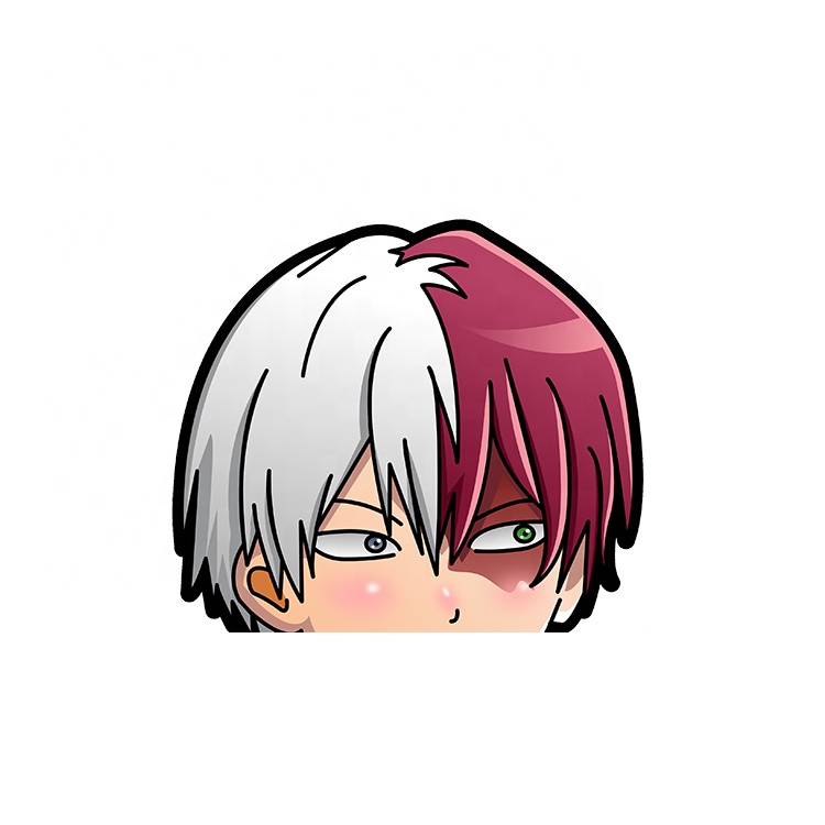 Factory custom transfer kawaii Japanese animation printing Laptop vinyl car peeker 3d anime stickers