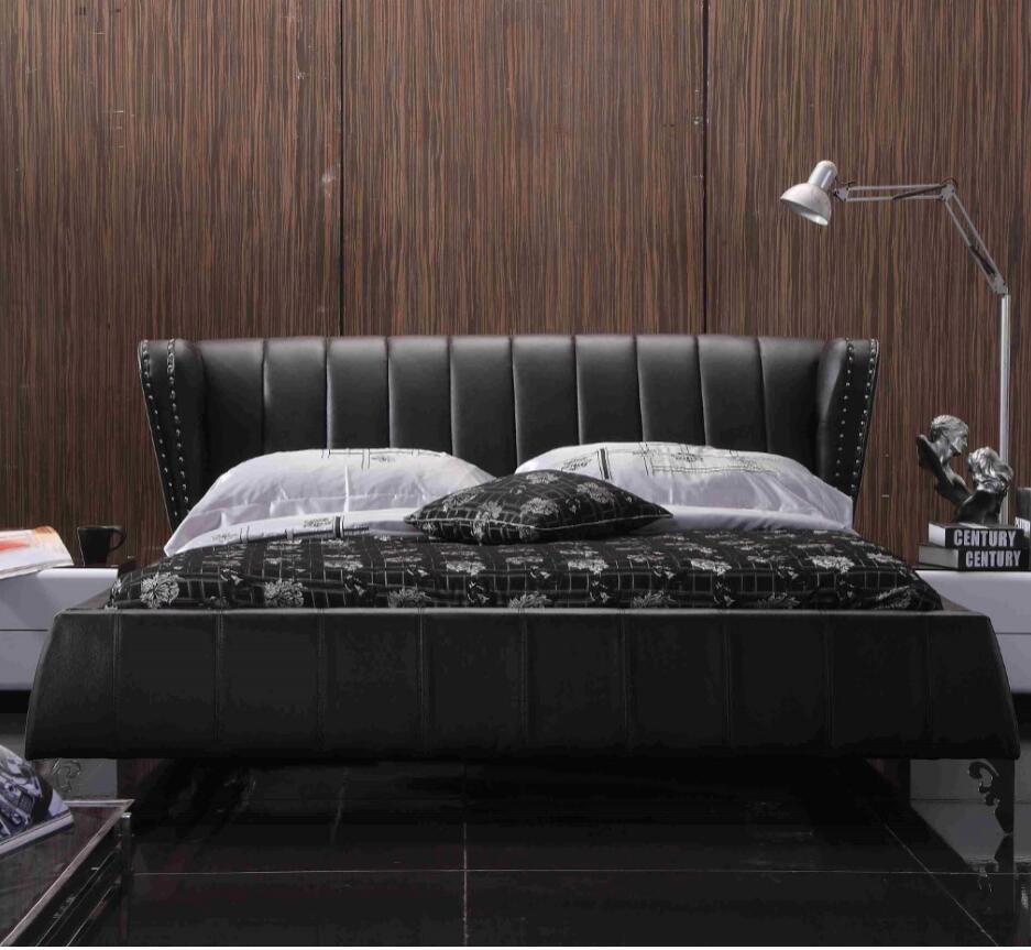 Modern style bed soft leather Beds for home furniture bedroom New design 2021 flory furniture