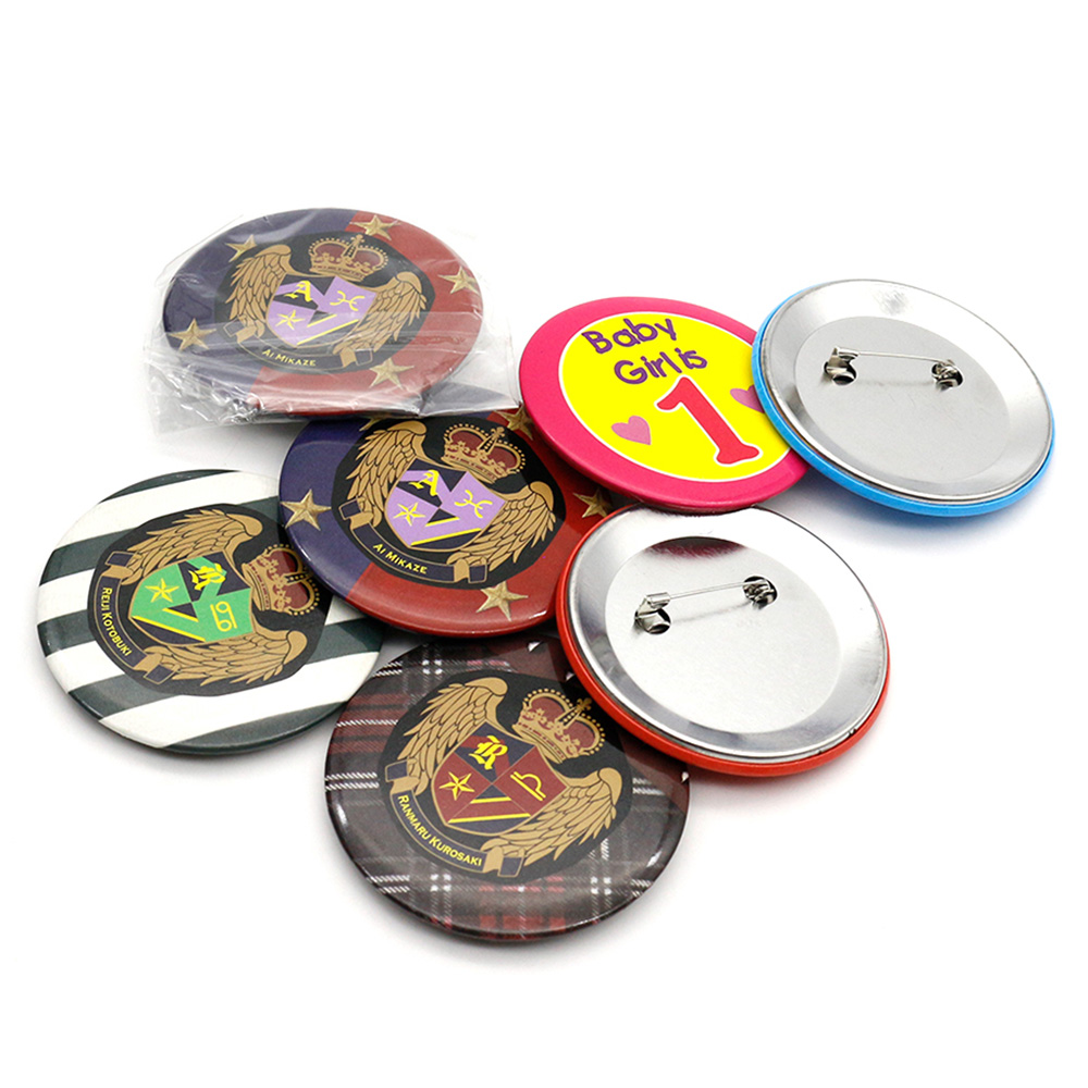 Wholesale cheap metal tin tinplate logo printing army military badge custom pin button for decorative