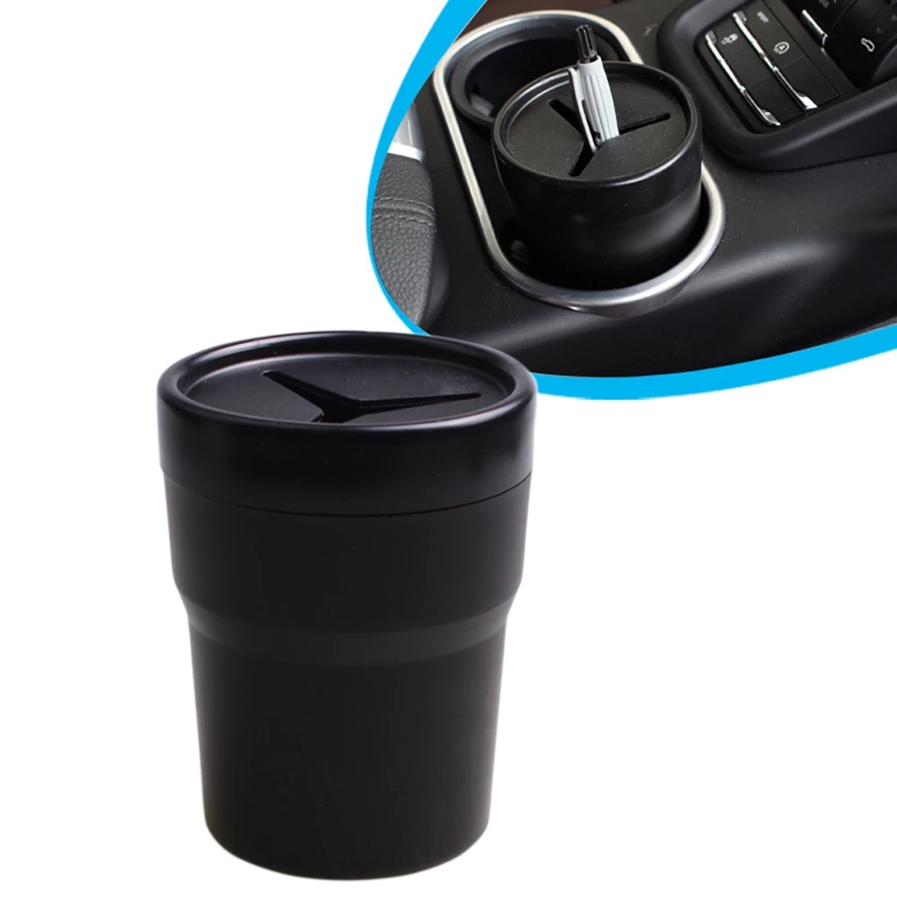 Car Trash Can Mini Plastic Multifunctional Cup Holder Garbage Can With Lid Car Storage Box for Auto Interior Accessories Tools