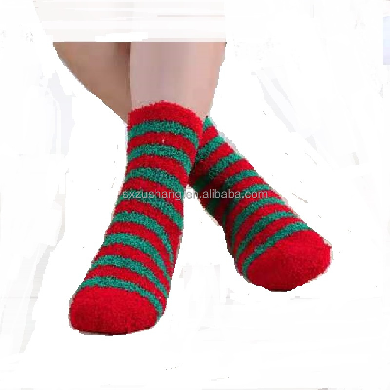 2021 new fuzzy top Christmas socks for ladies cozy socks